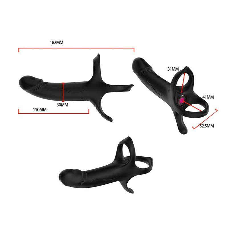 Dildo Para Penetración Doble Con Vibración