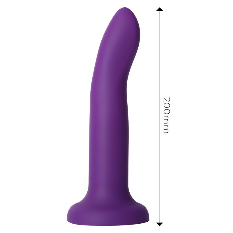 Dildo Que Cambia De Color Púpura A Rosa Talla L Silicona Líquida 21 Cm