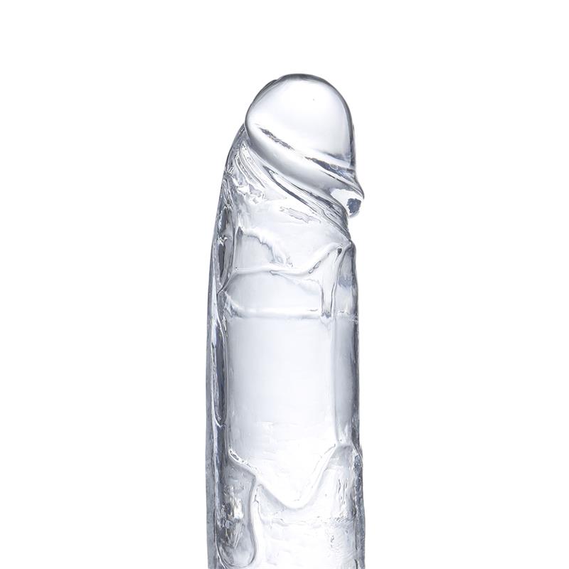 Dildo Realista Con Testículos Material Cristalino 18 Cm