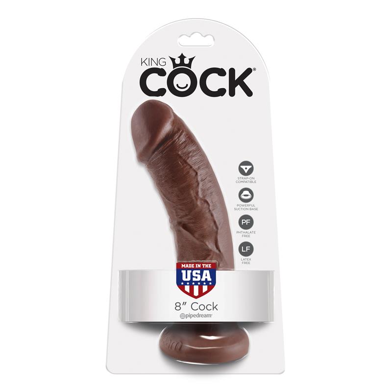 King Cock Pene De 8 - Color Marrón