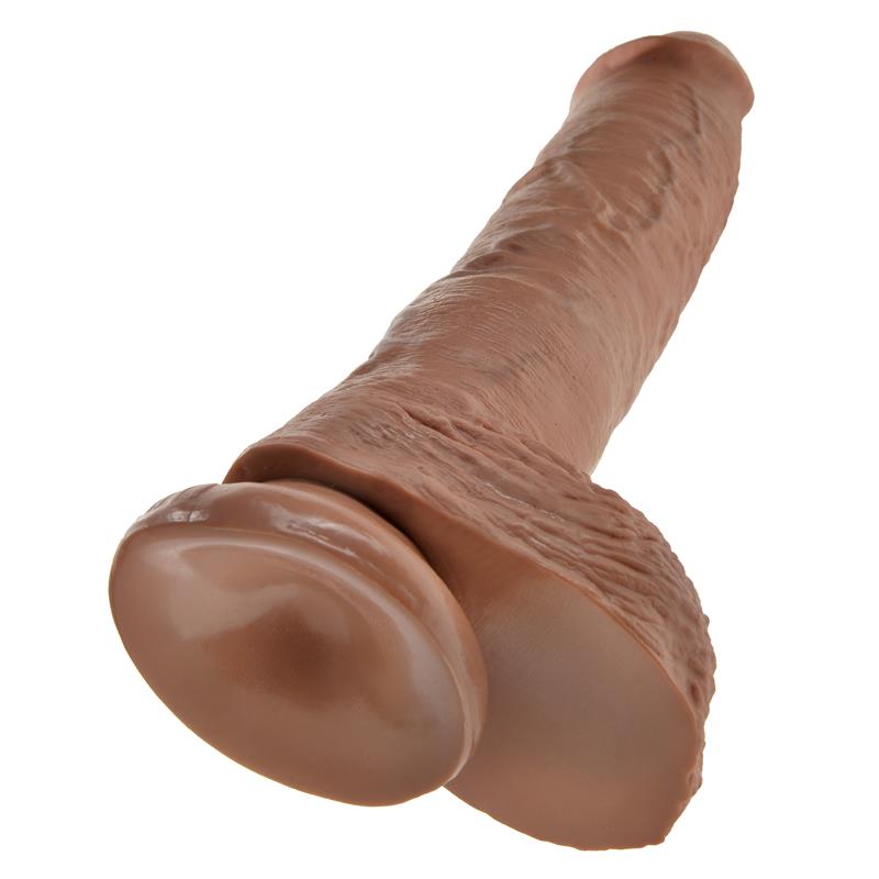 King Cock - Pene Realistico Con Testiculos 19.8 Cm Caramelo
