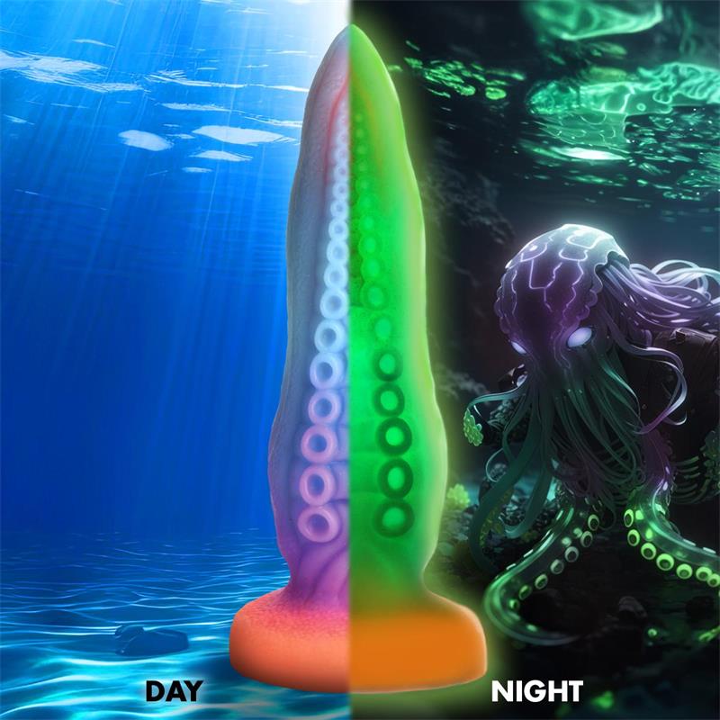Dildo Tentáculo Brilla En La Oscuridad