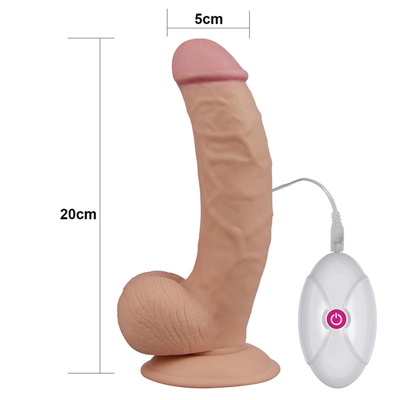 Dildo The Ultra Soft Dude Con Vibración 7.5 Natural
