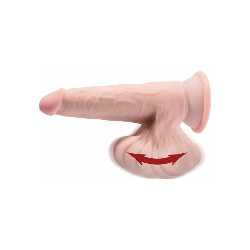 Pene Realístico 3d Cock Swinging Balls 24,5cm