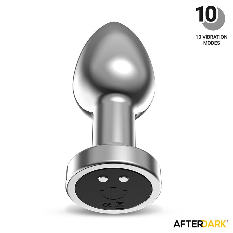 Dimpor Plug Anal Cromado Con Vibración Usb Magnético Talla M
