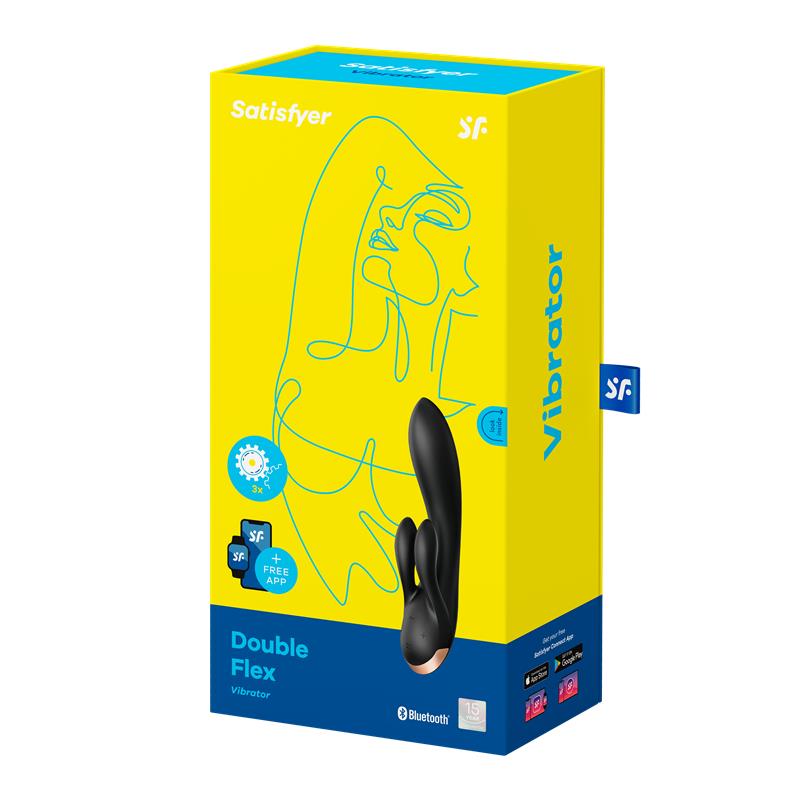 Satisfyer - Double Flex Vibrador App Negro
