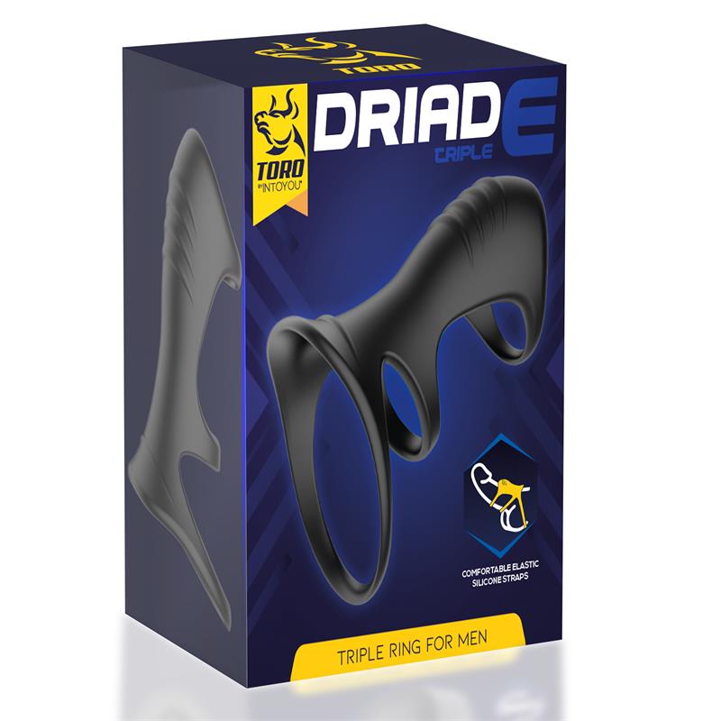 Driade Anillo Triple Para Hombre Silicona