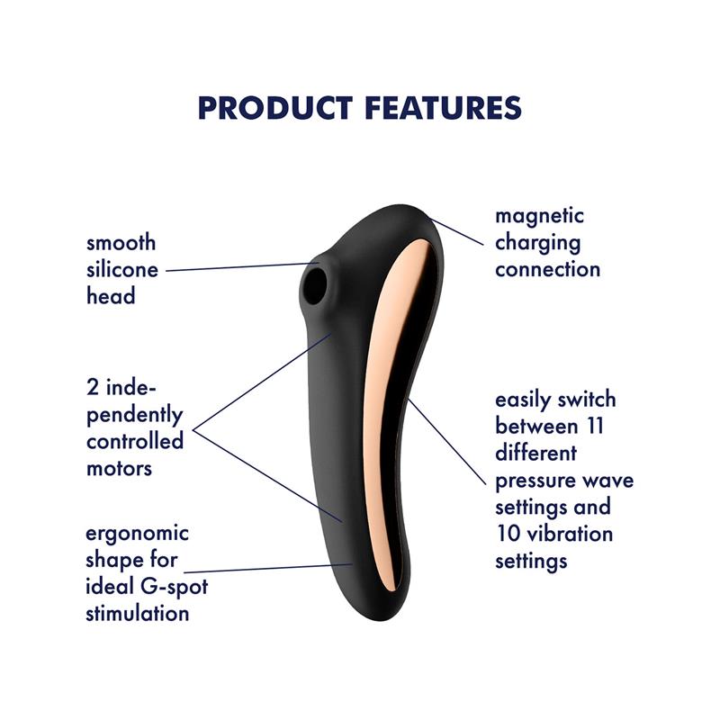 Satisfyer Dual Kiss Estimulador Clitoris - Negro