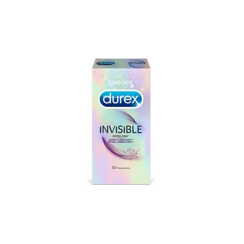 Durex - Invisible Extra Lubricado 12 Unidades