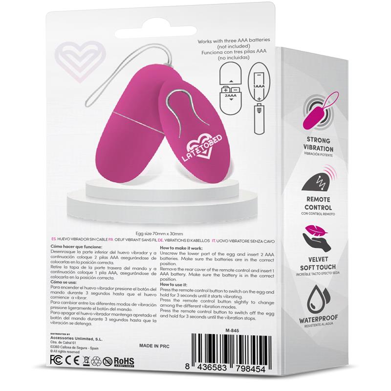 Ecopurple Huevo Vibrador Con Control Remoto