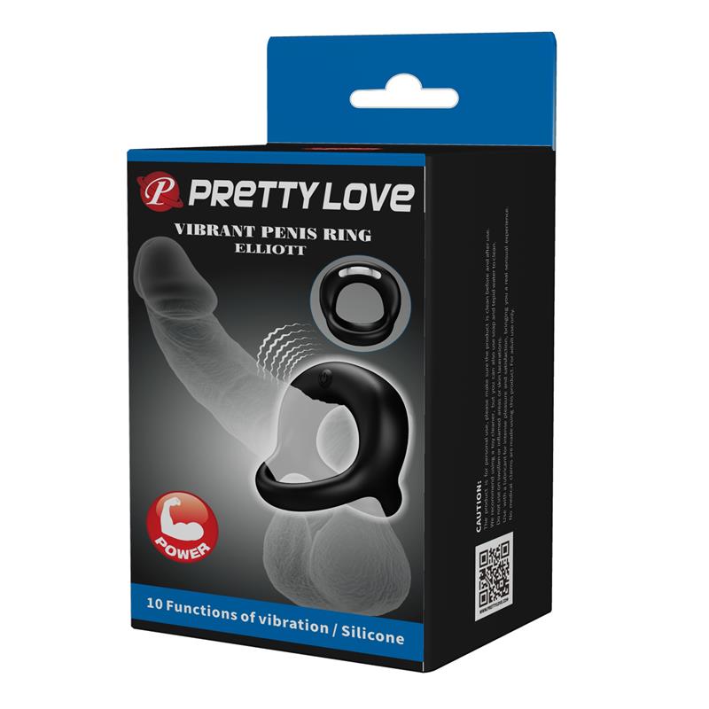 Pretty Love - Elliott Anillo Vibrador Negro