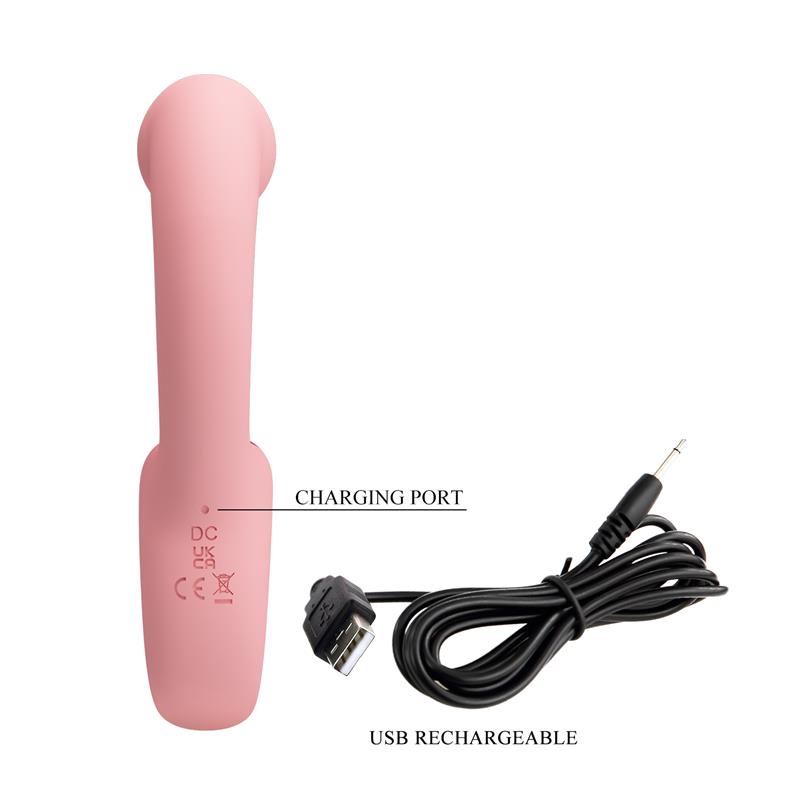 Pretty Love - Erynnyes Vibrador Punto G + Estimulador Clítoris 10 Vibraciones Rosa