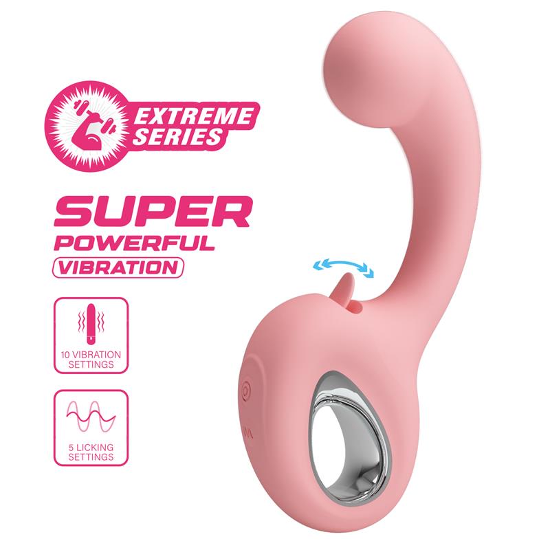 Pretty Love - Erynnyes Vibrador Punto G + Estimulador Clítoris 10 Vibraciones Rosa