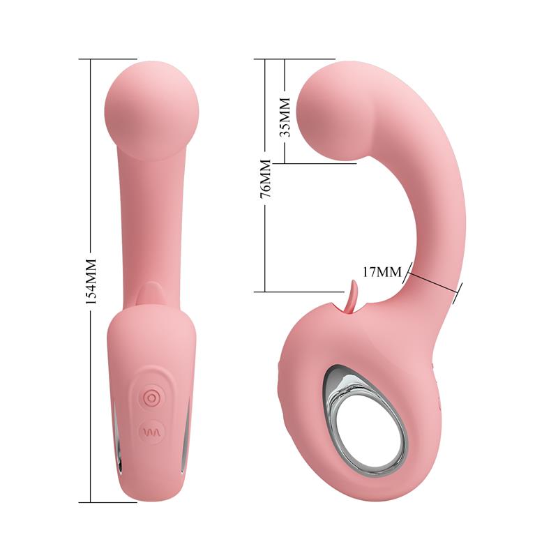 Pretty Love - Erynnyes Vibrador Punto G + Estimulador Clítoris 10 Vibraciones Rosa