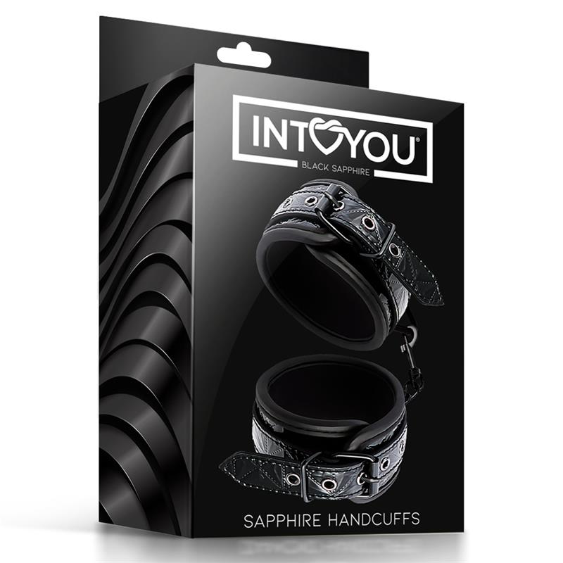 Esposas Para Muñeca Ajustable Sapphire Cuero Vegano