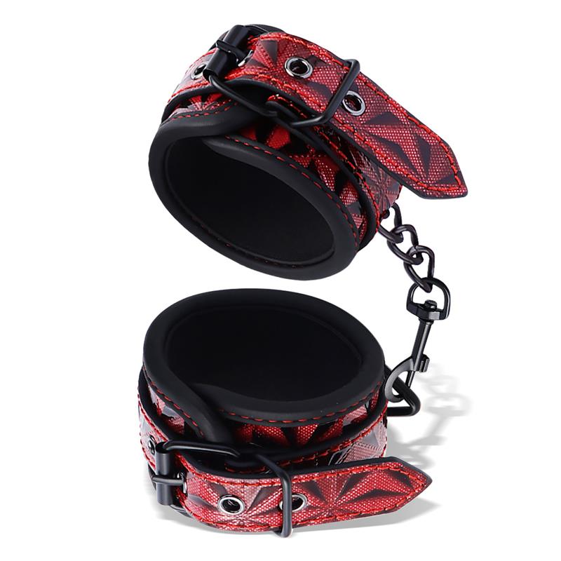 Esposas Para Tobillos Acolchadas Ajustable Diamond Cuero Vegano