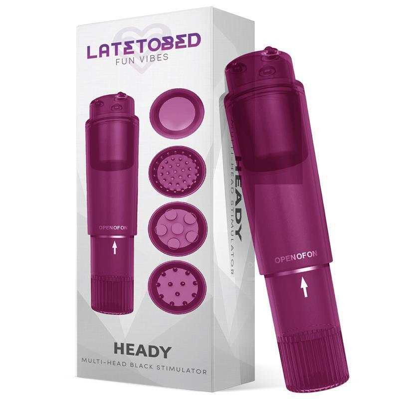 Estimulador Heady  Con 4 Cabezales Púrpura