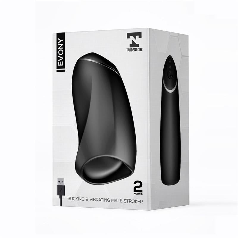 Evony Masturbador Masculino Sexo Oral Succión Y Vibración 2 Motores Usb Silicona