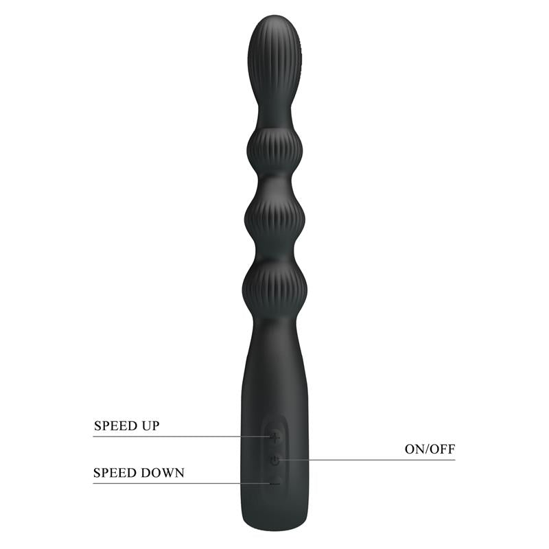 Pretty Love - Federer Vibrador Anal 12 Vibraciones Negro