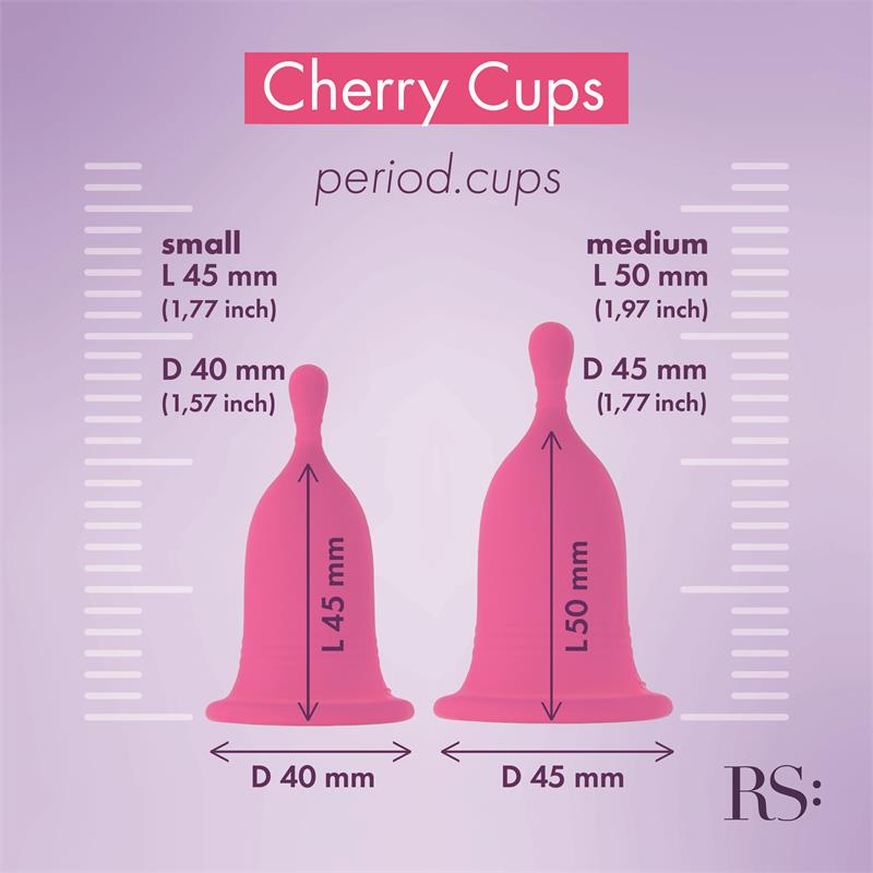 Femcare Cherry Cup Kit Copas Menstruales Dos Tallas