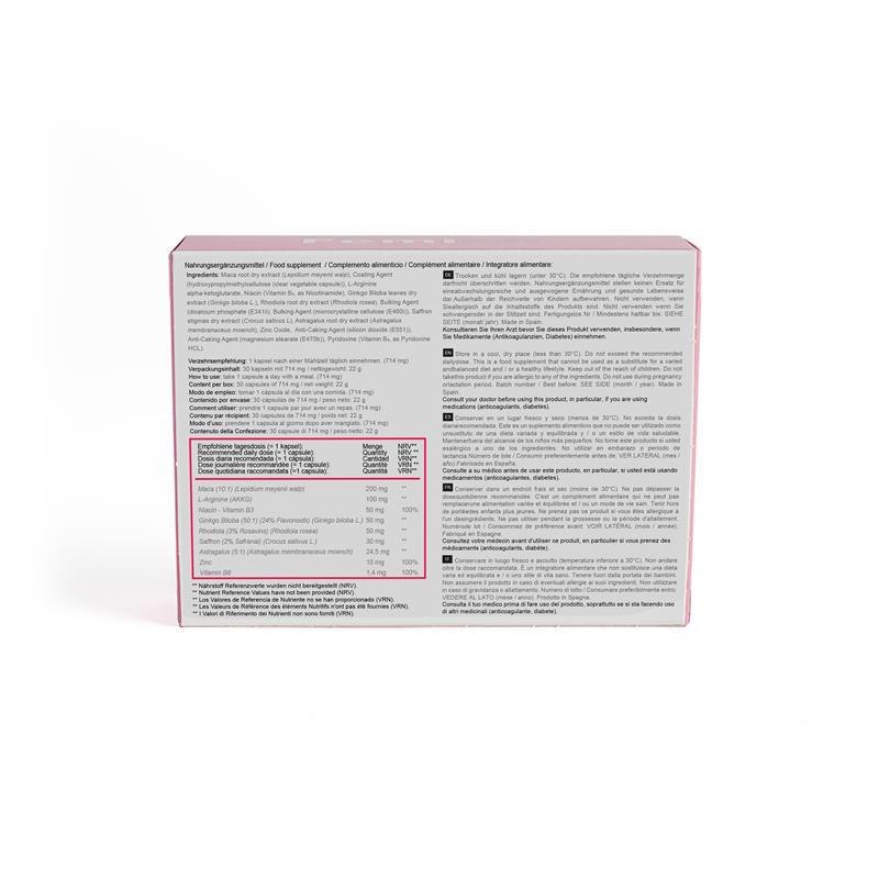 500 Cosmetics - Feminil+ Aumento Libido Sexual Femenino - 30 Capsulas