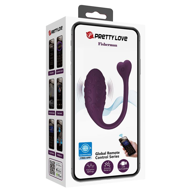 Pretty Love - Fisherman Huevo Vibrador Lila Controlado Por App