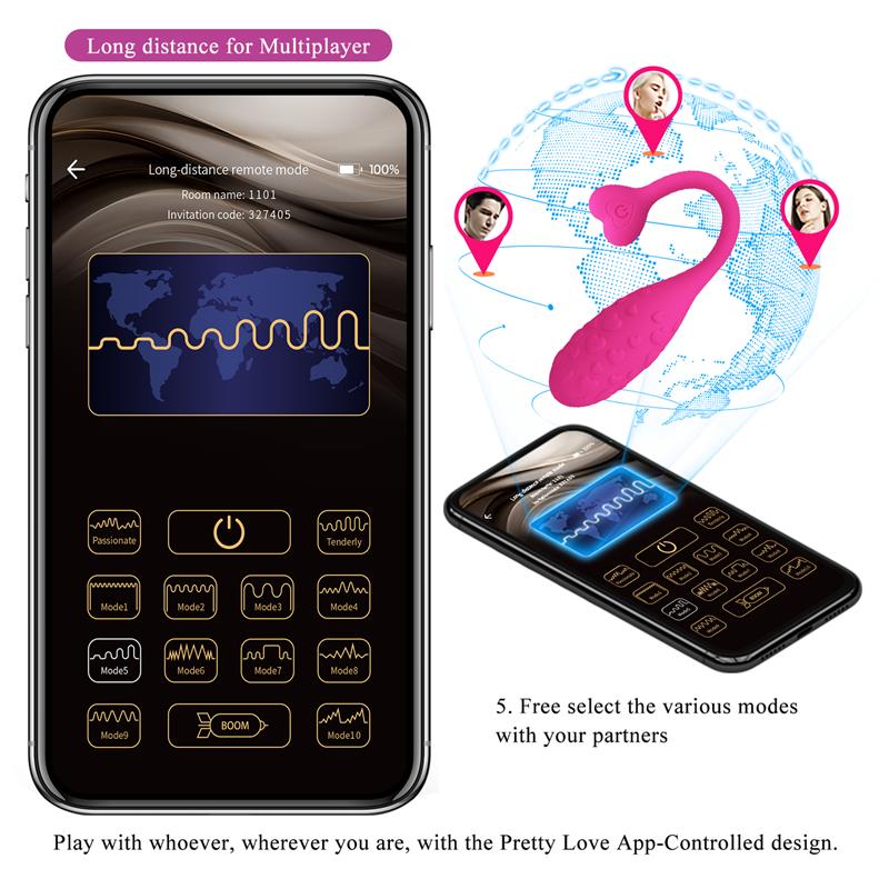 Huevo Vibrador  Pretty Love  Pescador Rosa Controlado Por App