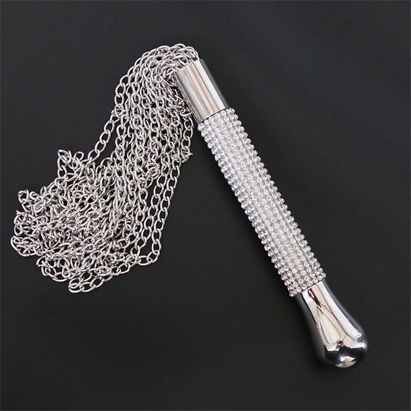 Flogger De Cadenas Con Mango Con Brillantes