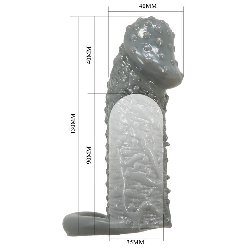 Pretty Love - Funda Realística Alargadora Y Retardante Para Pene Modelo 2 Gris