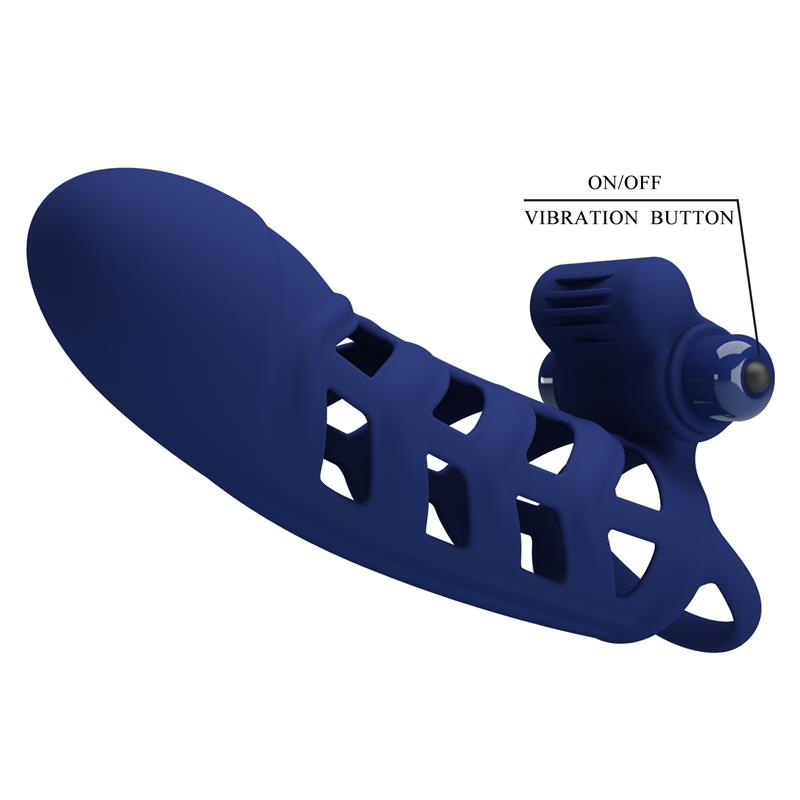 Pretty Love - Altaf Anillo Vibrador Con Funda De Silicona Azul