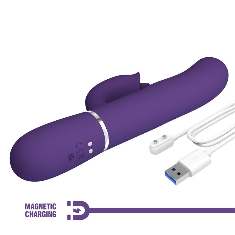 Pretty Love - Vibrador Rabbit Con Licking Morado