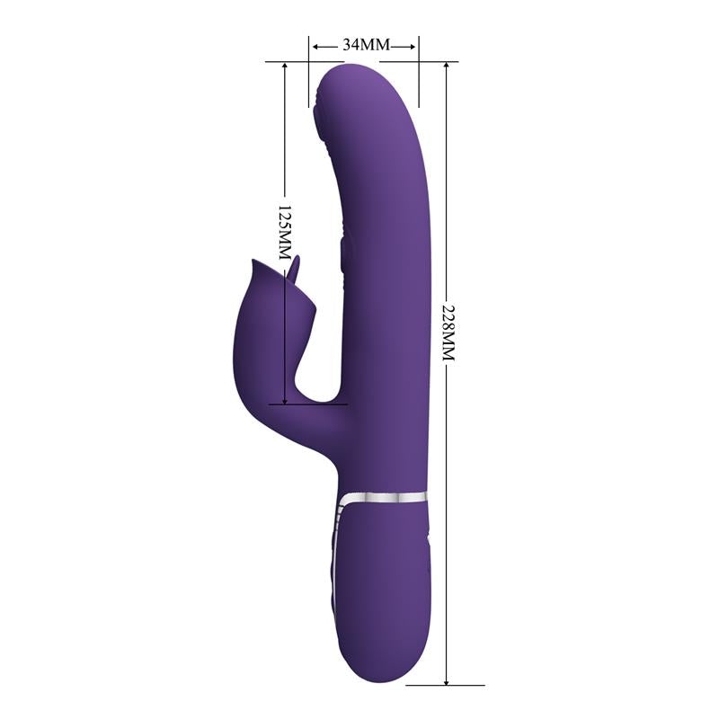 Pretty Love - Vibrador Rabbit Con Licking Morado