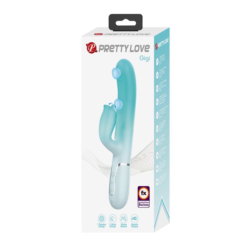 Pretty Love - Gigi Vibrador Rabbit Multifunción Verde Agua