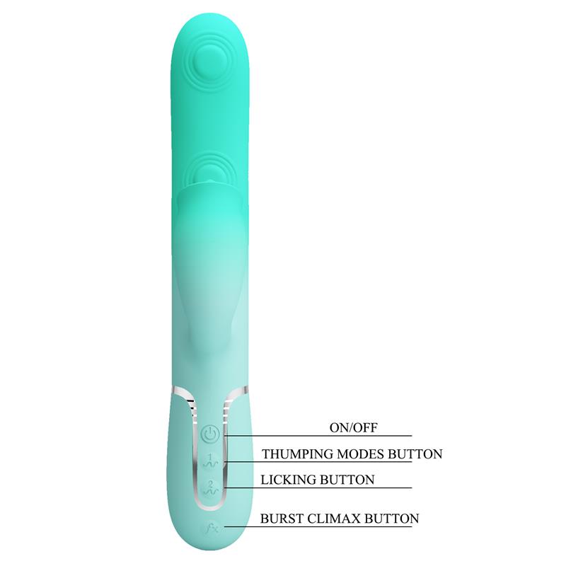 Pretty Love - Gigi Vibrador Rabbit Multifunción Verde Agua