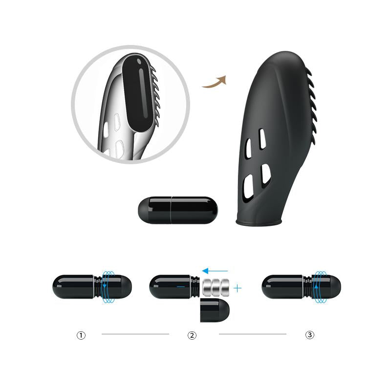 Pretty Love - Gilo Vibrador De Dedo Silicona Negro