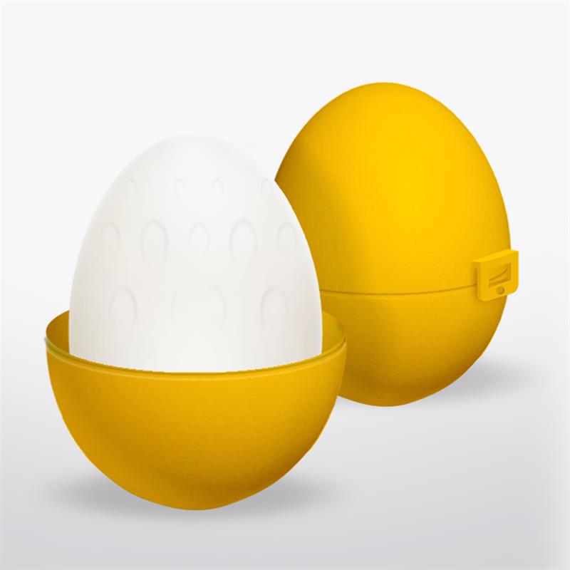 Grovy Huevo Masturbador Elástico Silicona Amarillo