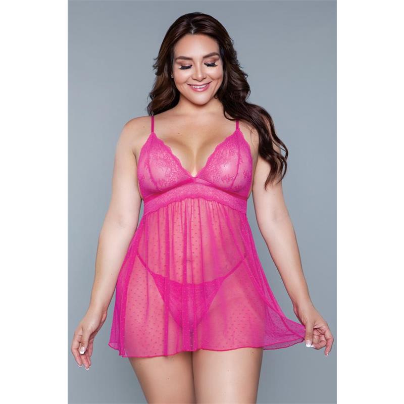 Hailey Babydoll Fuchsia Talla S