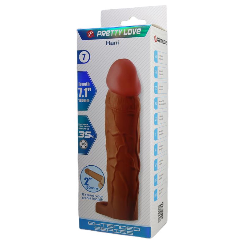 Pretty Love - Hani Funda Para Pene Con Extensión De 5 Cm Mulato