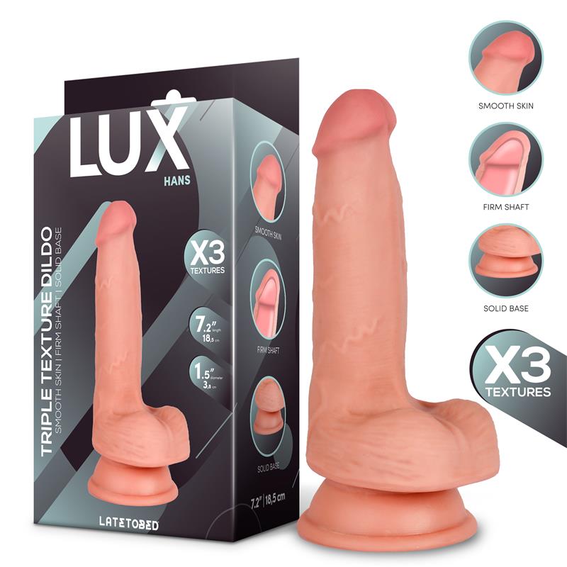 Hans Dildo Triple Densidad Con Testículos 7.2