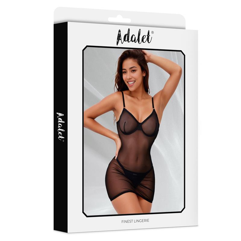 Hazel Babydoll Y Tanga Talla (Interno):S/M