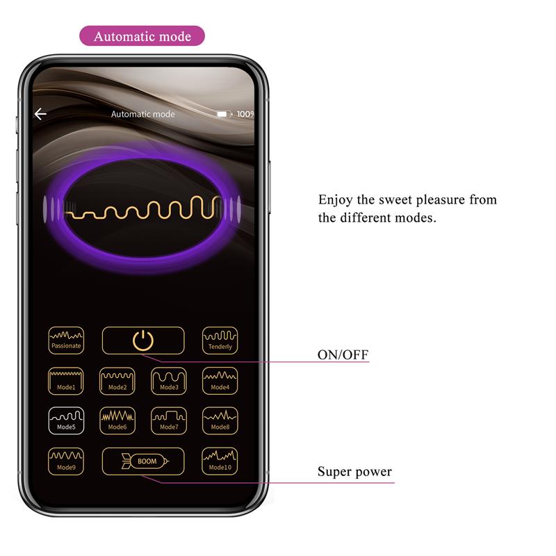 Pretty Love - Hector Vibrador Electroshock Por Control Por App Lila