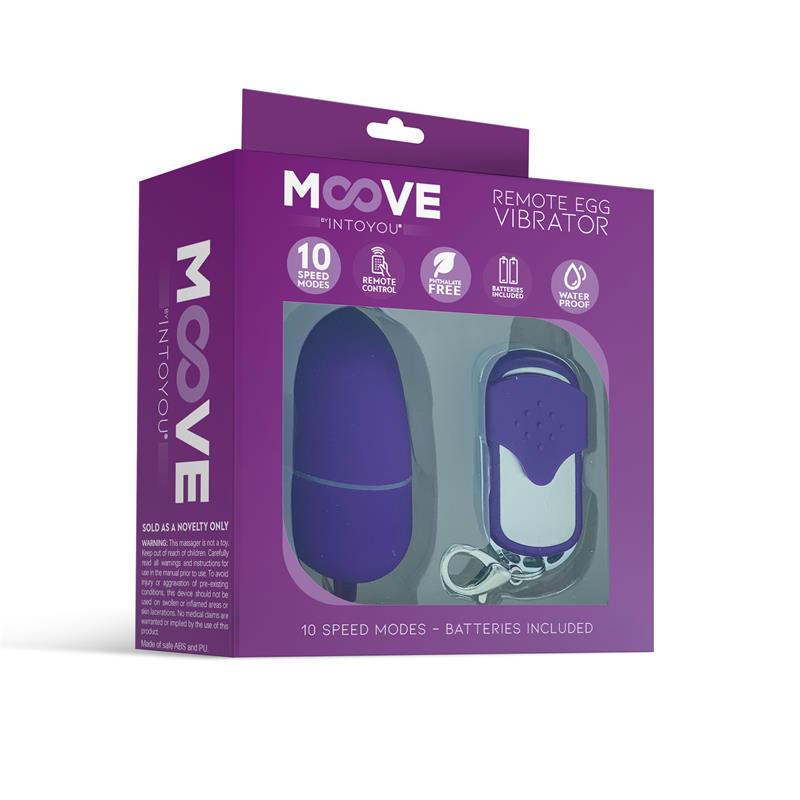 Huevo Vibrador Con Contol Remoto Tamaño Mediano Púrpura
