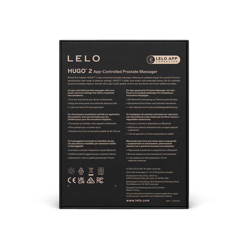 Lelo - Hugo 2 Masajeador De Prostata Negro
