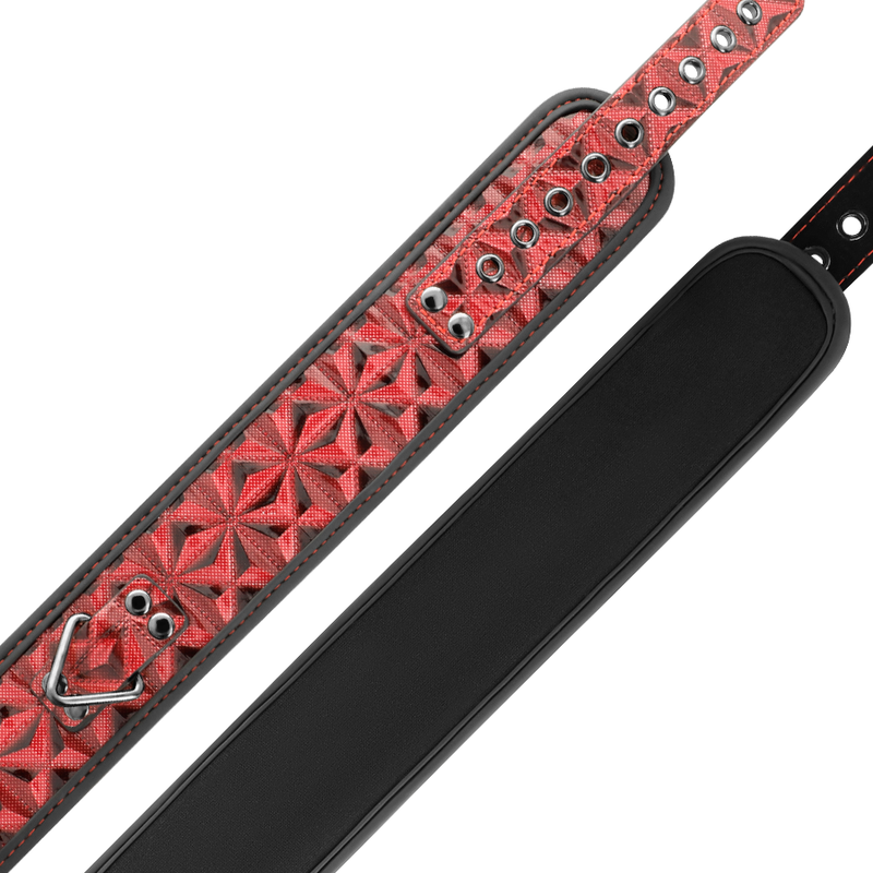 Collar Con Correa Ajustable Diamond Cuero Vegano