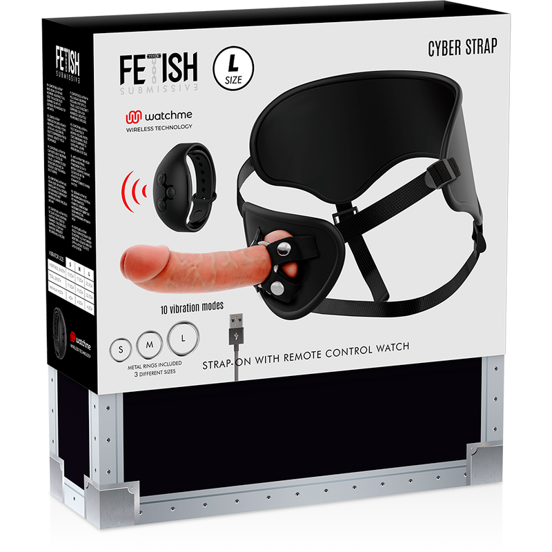 Fetish Submissive Cyber Strap - Arnes Con Dildo Control Remoto Tecnologia Watchme L