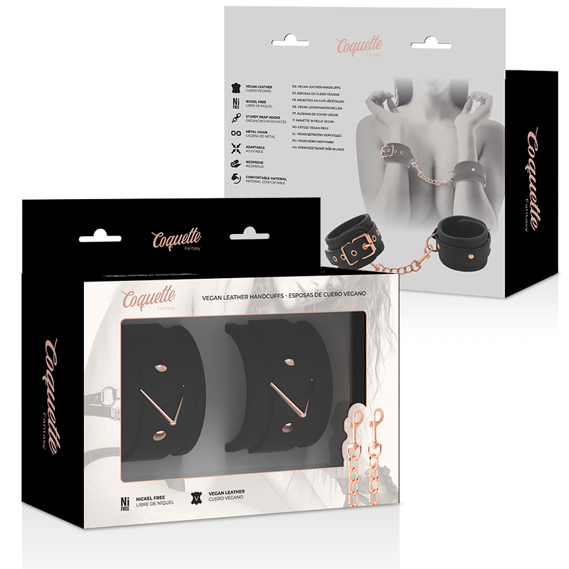 Coquette Chic Desire - Fantasy Esposas Para Manos Cuero Vegano Con Forro De Neopreno