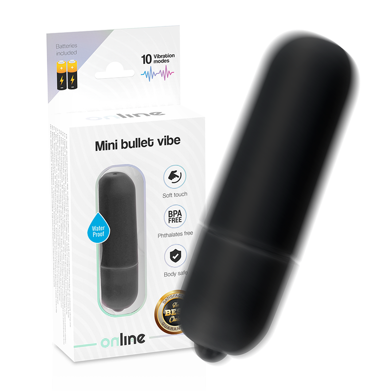 Online - Mini Bala Vibradora Negro