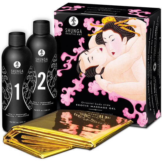 Shunga Kit De Gel De Masaje Aroma A Vino Espumoso