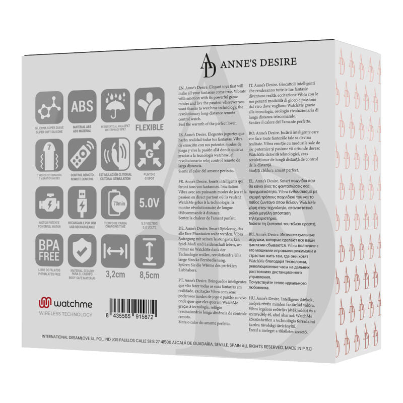 Anne'S Desire - Dual Pleasure Tecnología Watchme Negro