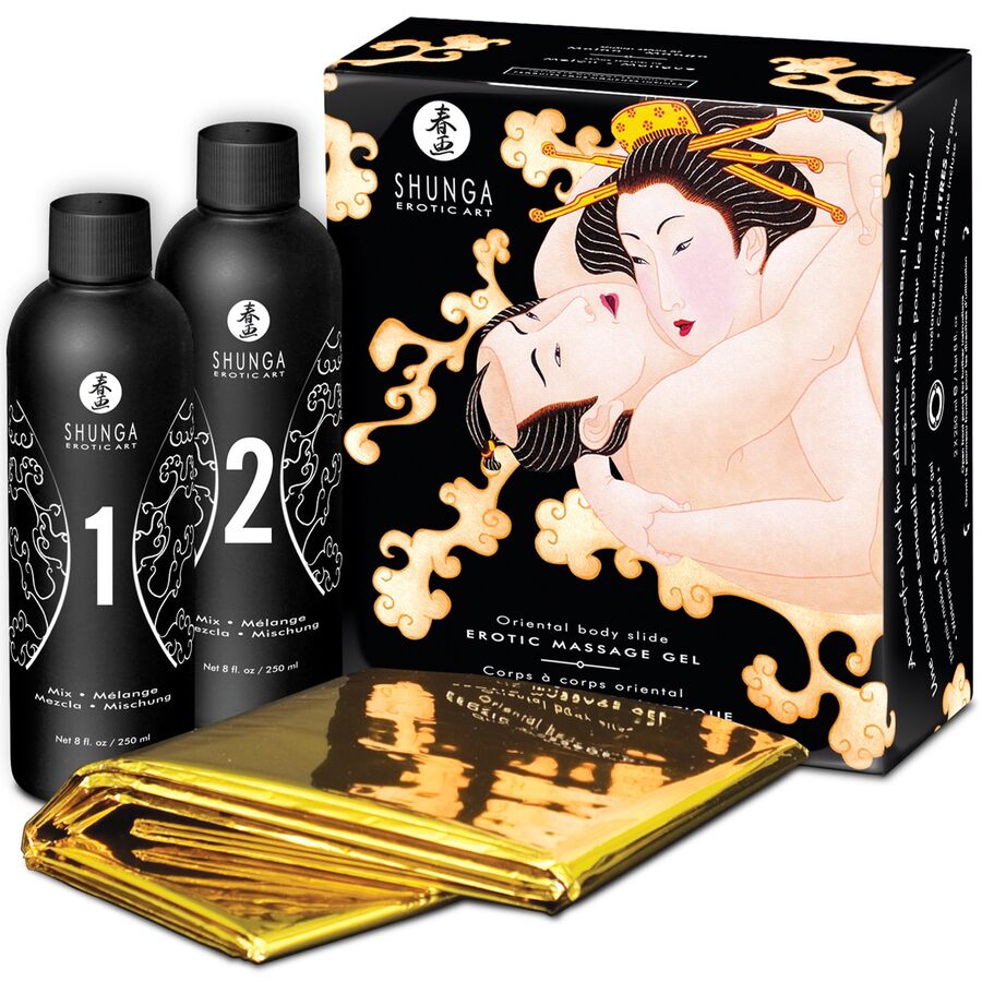 Shunga Kit De Gel De Masaje Aroma A Melón Y Mango